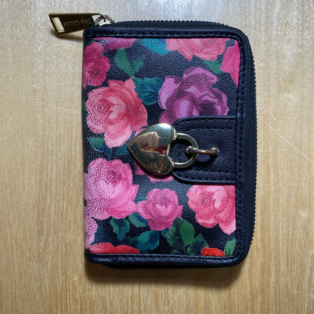 Juicy Couture Black and Pink Key Card Holder